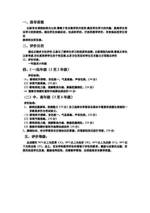 音乐评价标准