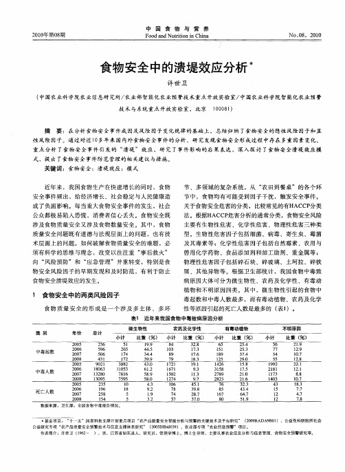 食物安全中的溃堤效应分析