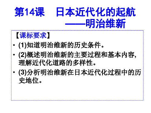 日本近代化的起航明治维新 ppt课件