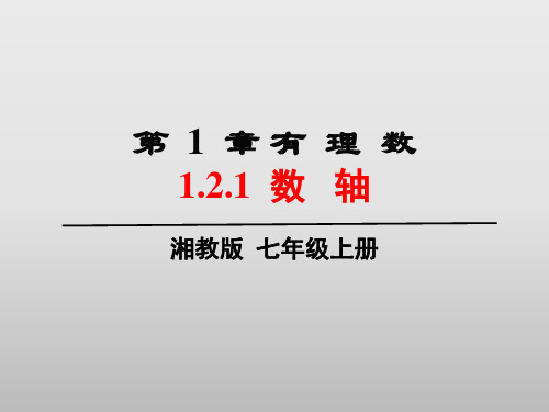 1.2.1数轴-湘教版七年级数学上册课件(共25张PPT)