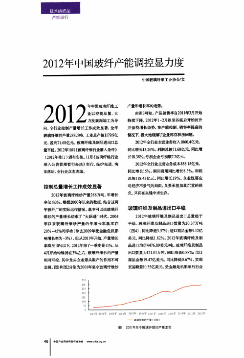 2012年中国玻纤产能调控显力度