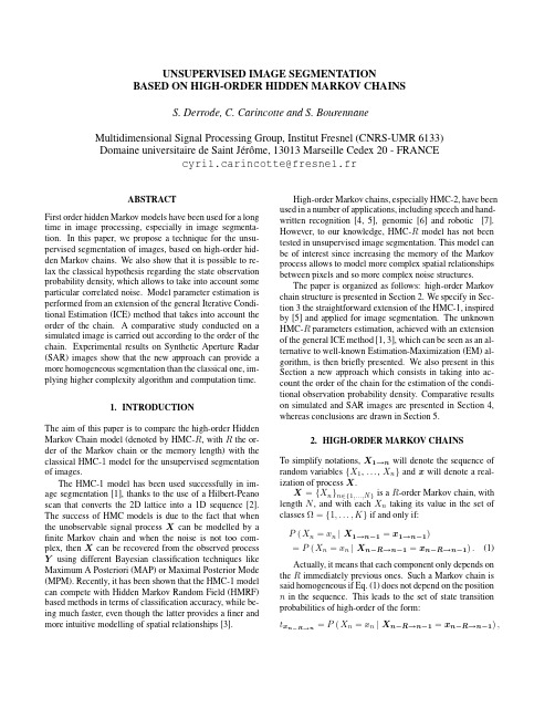 Unsupervised image segmentation based on high-order hidden