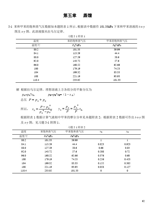 南京理工大学化工原理第5-8章课后答案