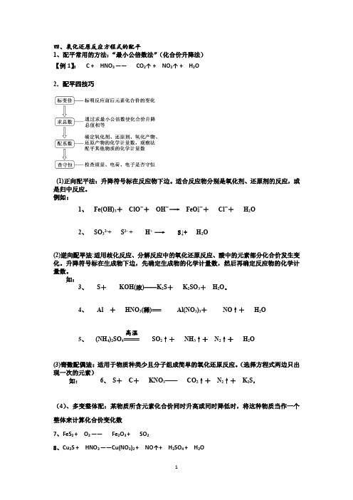 氧化还原反应方程式的配平