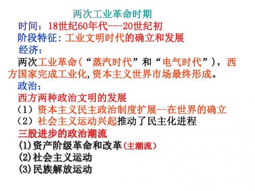 2017年高考通史复习《工业革命时期3》