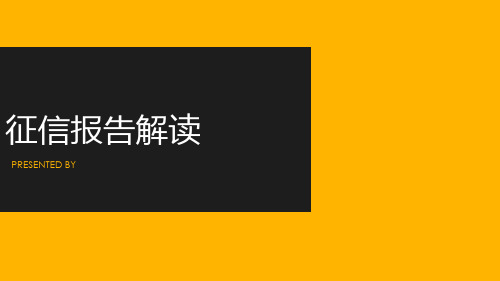 征信报告解读