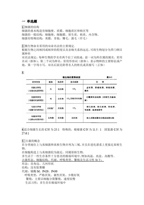 水处理微生物学复习资料