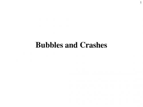 资产定价  bubbles and crashes