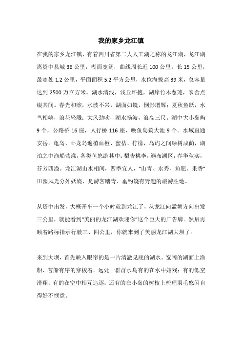 我的家乡龙江镇