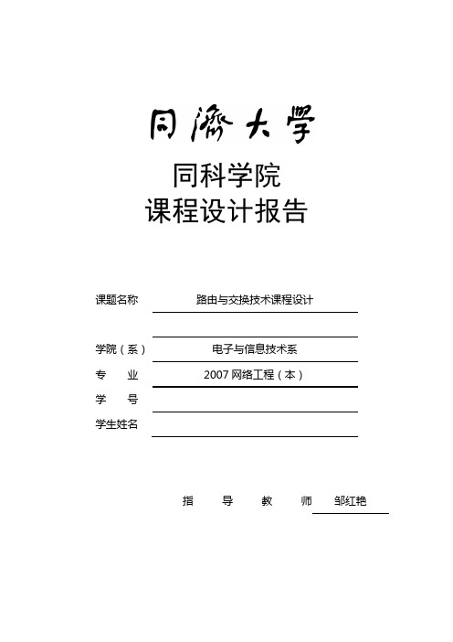 综合2007年级路由与交换技术课程设计-2