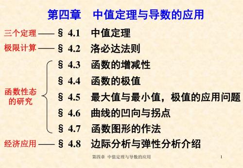 微积分第4章中值定理与导数的应用