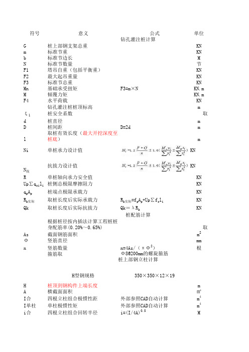 塔吊基础计算