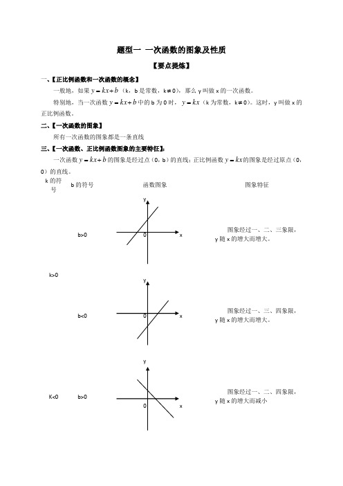 专题01一次函数的图象及性质(原卷版)