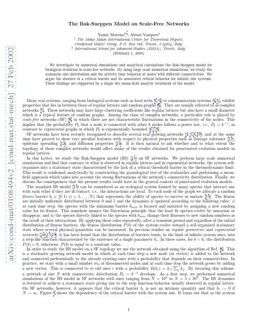 The Bak-Sneppen Model on Scale-Free Networks