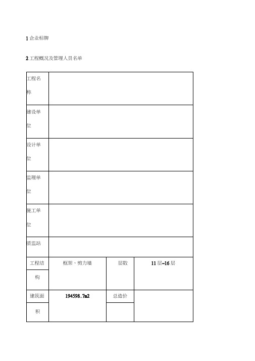建筑工程七牌一图内容全面