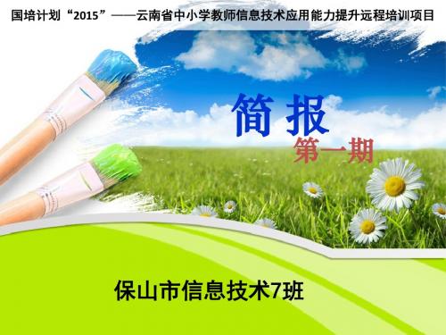 简报国培计划2015——云南中小学教师信息技术应用能力提升