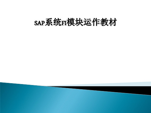 SAP-FI模块培训教材