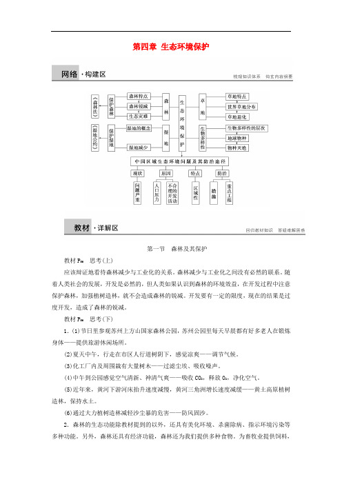 高中地理 第四章 生态环境保护章末整合 新人教版选修6