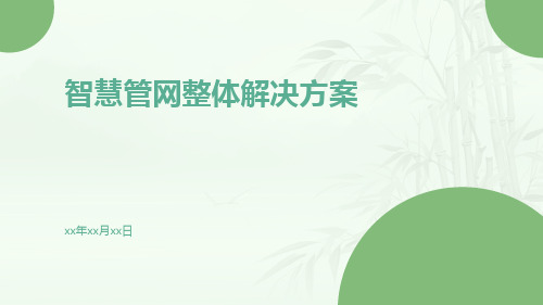 智慧管网整体解决方案智慧城市地下管网整体解决方案