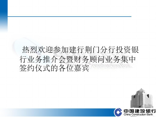 建设银行全面金融解决方案 -荆门分行-65页文档资料