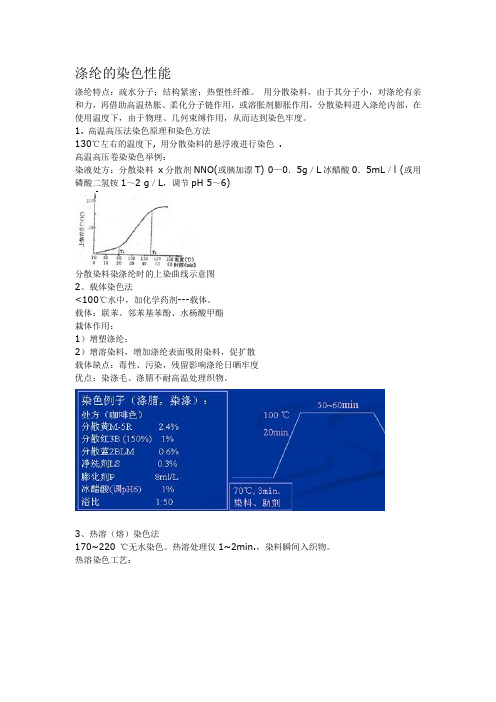 涤纶的染色性能