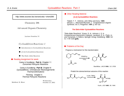 哈佛大学高等有机化学讲义Lecture15