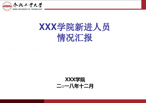 合肥工业大学教师岗位应聘准备材料PPT模板