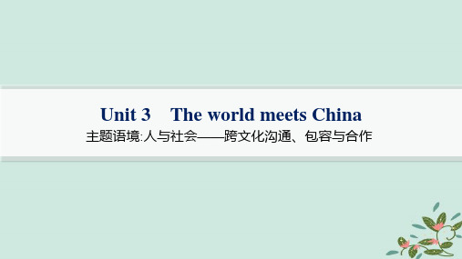 2025届高考英语一轮总复习教材知识复习Unit3课件外研版选择性必修第四册