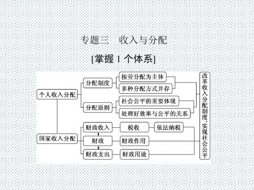 2016年高考政治二轮提升课件专题3收入与分配考点1