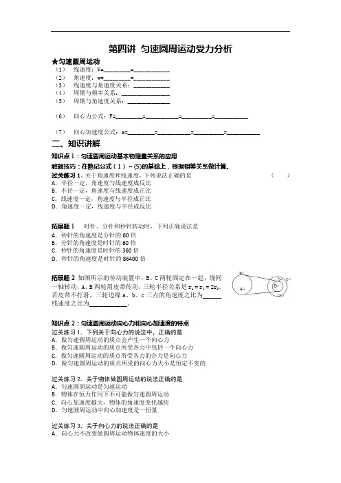 5匀速圆周运动受力分析