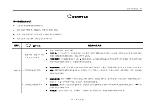 万科房地产客户抗性说辞