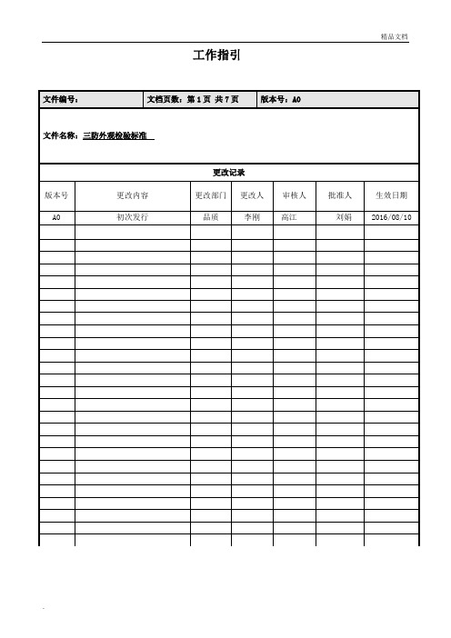 三防漆外观检验标准