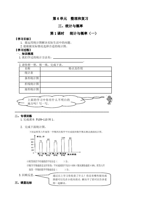 人教版六年级数学下册《统计与概率(一)》精品教案