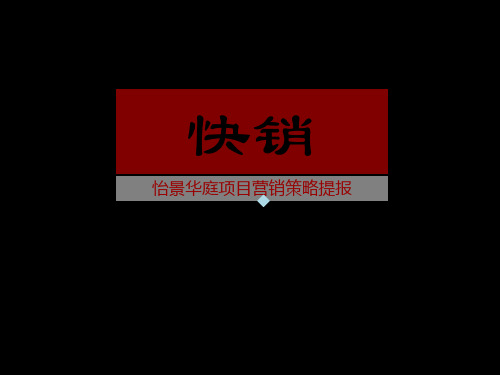 武汉怡景华庭高端项目营销策略提报