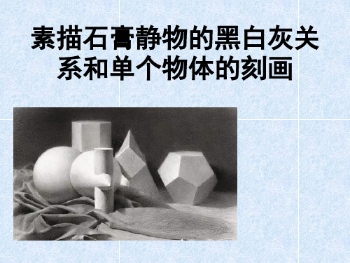 美术《素描石膏静物的黑白灰关系和单个物体的刻画》教学课件