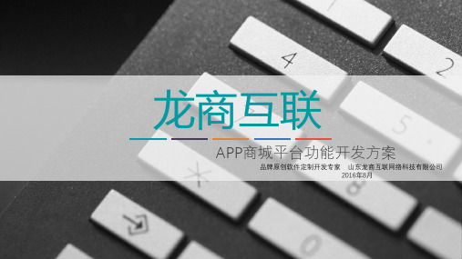 APP软件商城定制开发功能方案