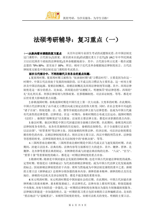 法硕考研辅导:复习重点(一)