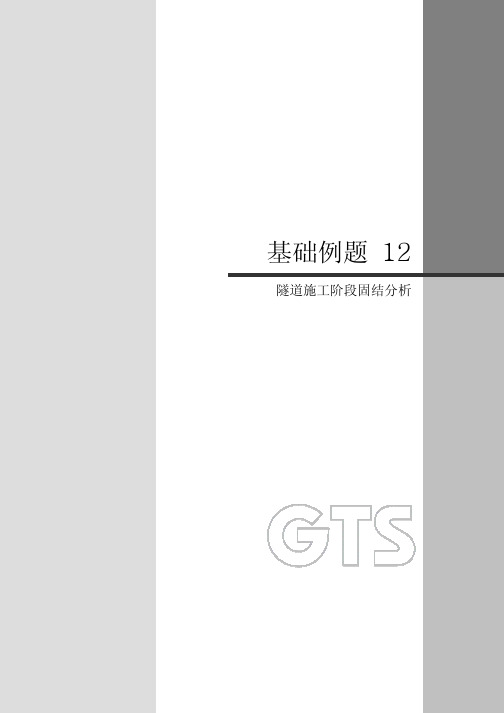 12-隧道施工阶段固结分析 midas gts 用户手册 相信对MIDAS GTS 初学者绝对有用