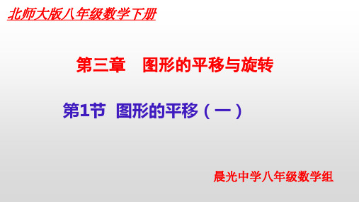 2020-2021学年北师大版八年级数学下册第三章3.1.1图形的平移第一课时课件 