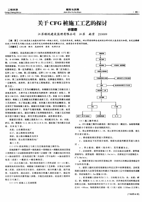 关于CFG桩施工工艺的探讨