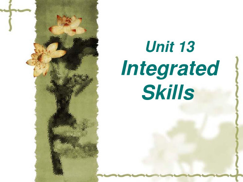 (完整版)《英语教学法》Unit_13_Integrated_Skills_teaching