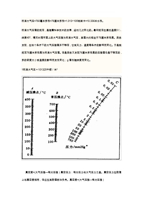 真空度与沸点的关系