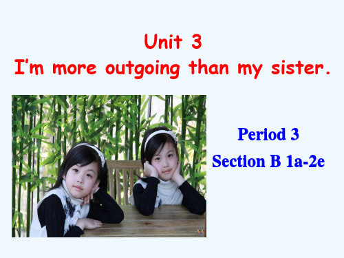 《教学分析》-Unit3-I'm-more-outgoing-than-my-sister-Section-B-1a-2e