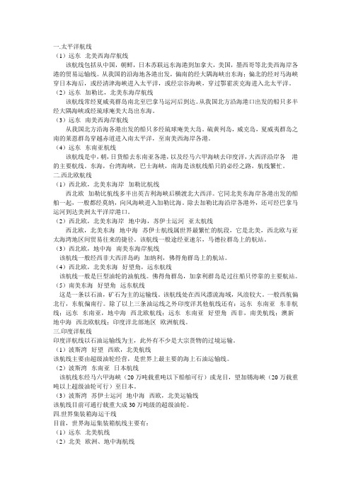 世界主要航线