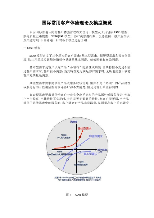 国际常用客户体验理论及模型概览