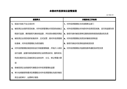 朴智—中石油物资—投资项目监管流程及说明