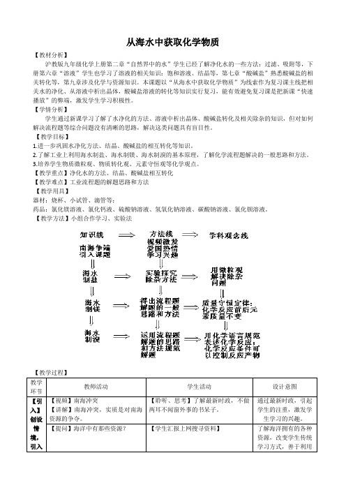 沪教新课标九年级下册初中化学《第九章 化学与社会发展 整理与归纳》_1