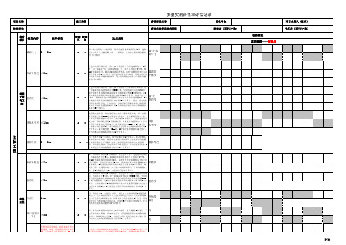 质量实测记录表(A1版)征求意见稿