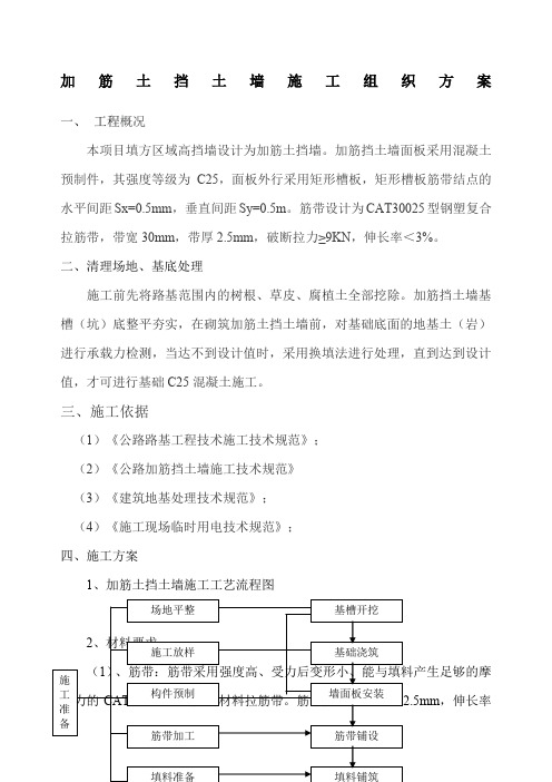 加筋土挡土墙施工组织方案