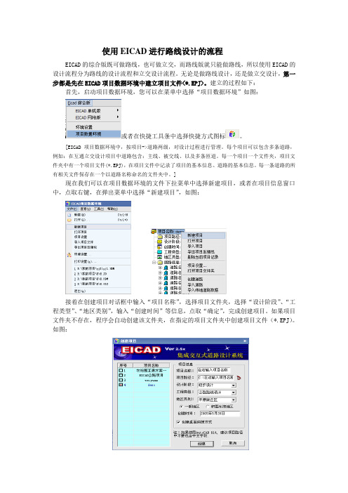 使用EICAD进行路线设计的流程